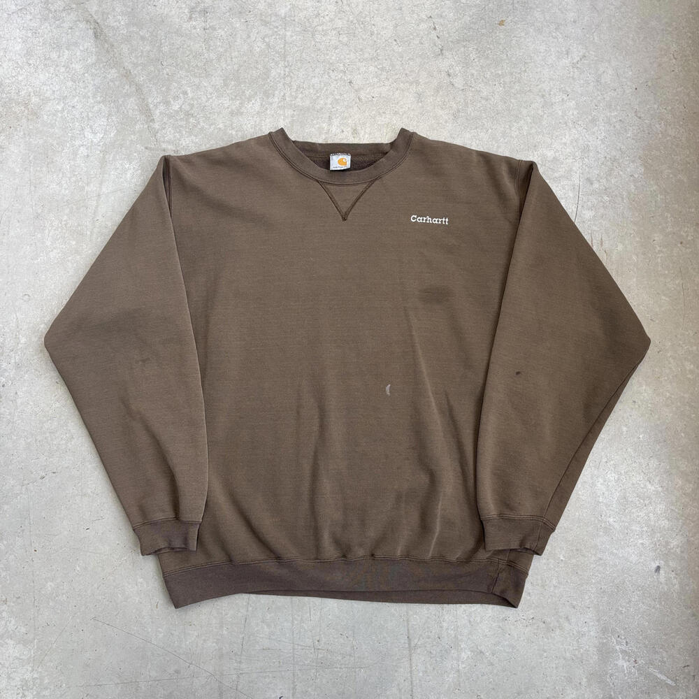Vintage 90s Carhartt Mini Logo Spellout Flawed Sweatshirt Extra Extra Large